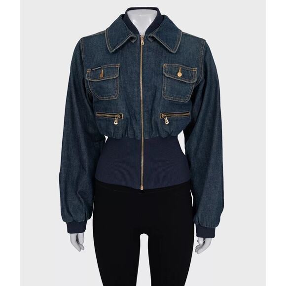 Dolce & Gabbana Fitted Denim Jacket - IT40 / Size S - Picture 1 of 4